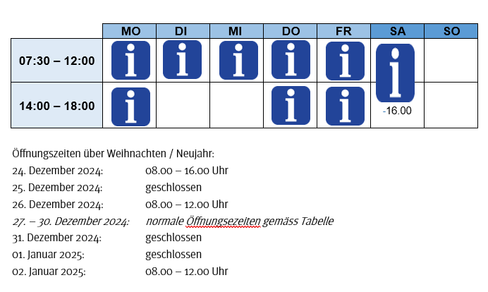 Öffnungszeiten Winter Dorfladen